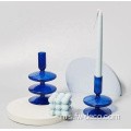 Pemegang Candlestick Kaca Crystal Blue Handmade